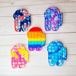 5 Pcs - Pop It Among us Fidget Toys Pop it Among us